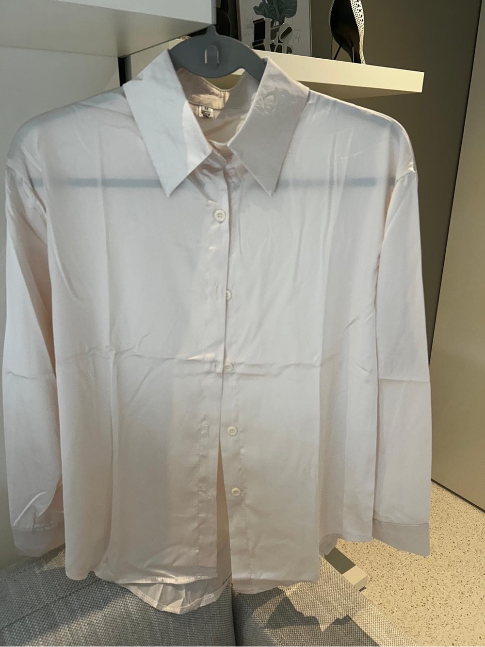 Women's Silk White Button-Down Shirt